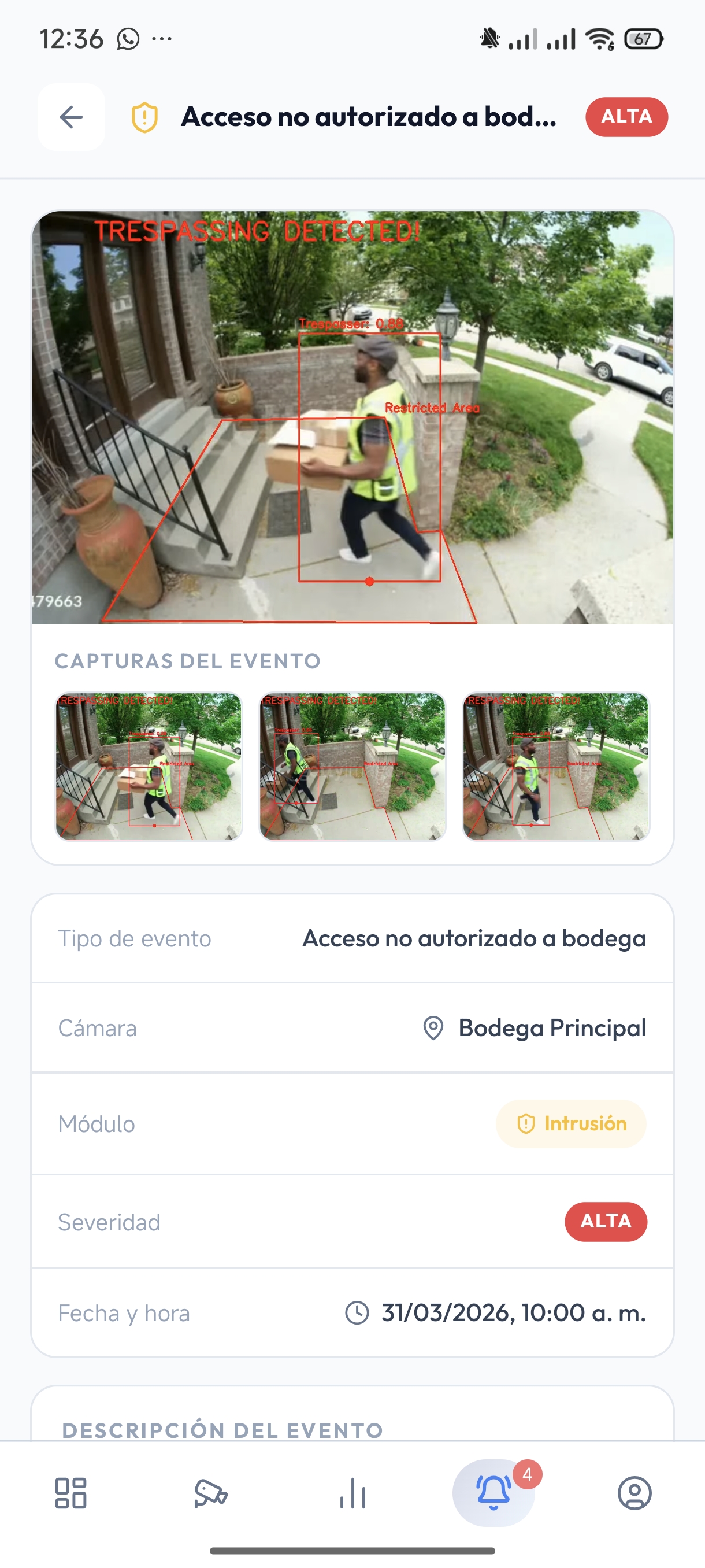 Alertas en tiempo real
